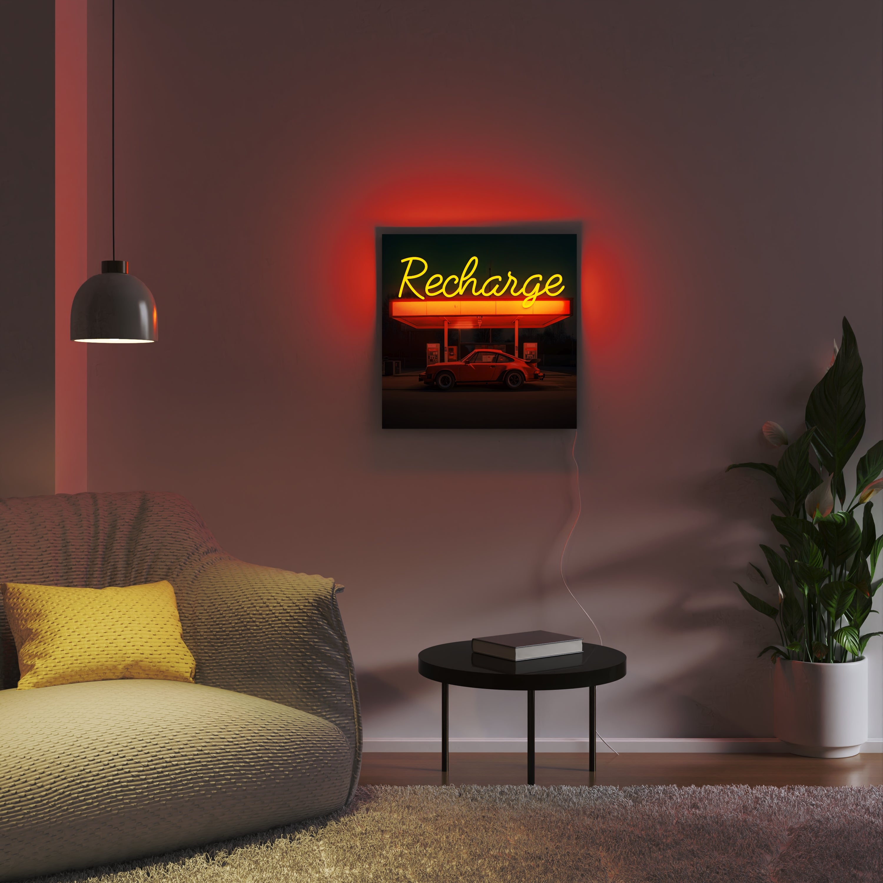 Recharge by Yellowpop Wonderland, neon LED sign